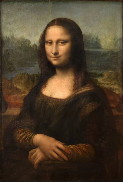 Lisa Gherardini Portret Bekend Als Mona Lisa Een Olieverfschilderij Populier — Stockfoto