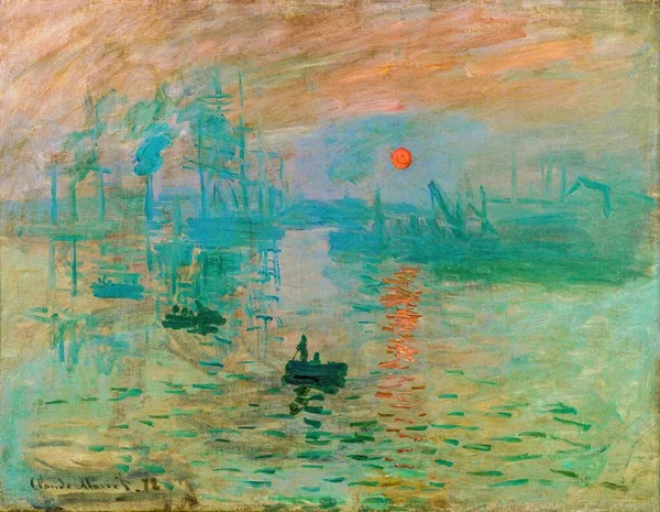 克劳德 Claude Monet Impression Sunrise 是法国画家克劳德 Claude Monet 1840 1926 — 图库照片