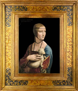 Erminli Kadın (Cecilia Gallerani), Cecilia Gallerani 'nin Portresi (ca.1473-1536) İtalyan sanatçı Leonardo da Vinci' nin 1452-1519 yılları arasında yaptığı ceviz tablosu üzerindeki yağdır.). 