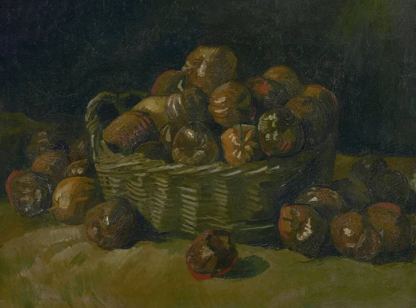荷兰后印象派画家文森特 Vincent Van Gogh 18531890年 的绘画 在1885年的苹果桶中 — 图库照片