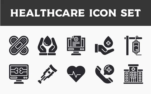 Дизайн Иконки Здравоохранения Бизнеса Веб Сайта Приложения — стоковый вектор