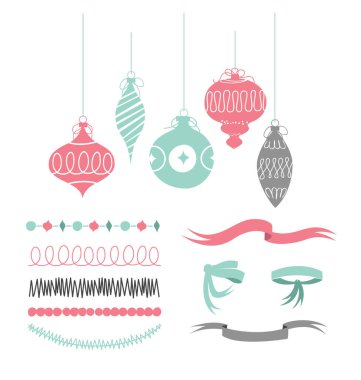 Vektör Resimlerinin Noel Süslemeleri