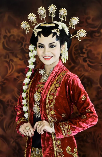 Very Elegant Javanese Bride Disturbs Minds All Men Who Look — Stock Photo, Image