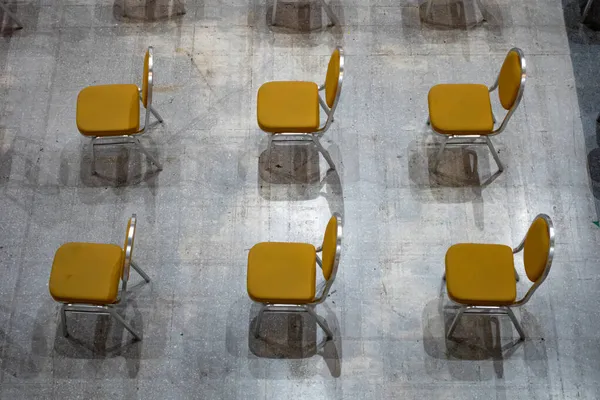 Arrange Chair Pattern Waiting Get Vaccine Covid19 Department Store — Stock Photo, Image