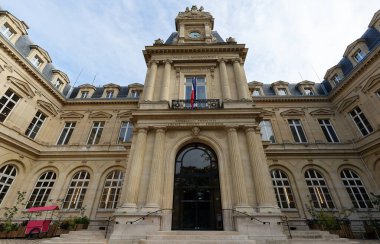 Paris, Marais 'in 3. bölgesinin belediye binası, güzel bina, Fransa.
