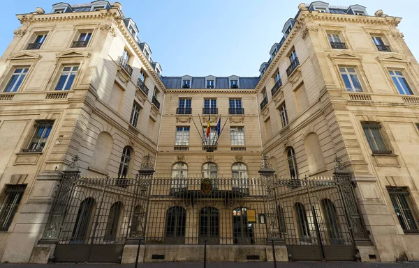 Paryż Francja Października 2021 Ambasada Belgii Francji Jest Przedstawicielem Dyplomatycznym — Zdjęcie stockowe