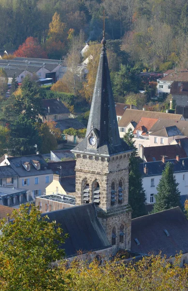 Igreja Católica Saint Martin Chevreuse Edifício Notável Sua Origem Torre — Fotografia de Stock