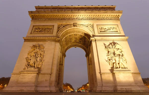 Arco Del Triunfo Uno Los Monumentos Más Famosos París Honra — Foto de Stock