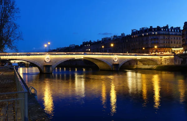 Pont Louis Philippe Uma Ponte Outro Lado Rio Sena Ele — Fotografia de Stock
