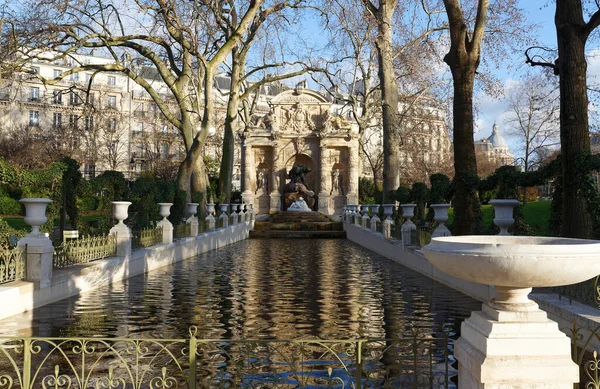 Romantic Baroque Medici Fountain Designed Early Xvii Century Luxembourg Gardens — стоковое фото
