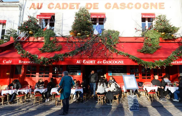 París Francia Enero 2022 Restaurante Tradicional Francés Cadet Gascogne Decorado — Foto de Stock