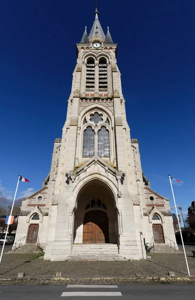 Iglesia Saint Lubin Rambouillet Una Iglesia Neogótica Construida Siglo Xix — Foto de Stock