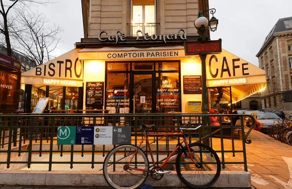 Parijs Frankrijk Februari 2022 Café Leonard Een Traditioneel Frans Café — Stockfoto