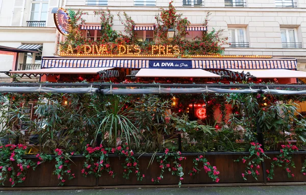 Paris França Fevereiro 2022 Restaurante Tradicional Francês Diva Des Pres — Fotografia de Stock
