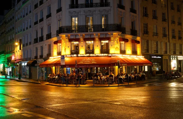 Paris França Março 2022 Saint Germain Dos Melhores Cafés Tradicionais — Fotografia de Stock