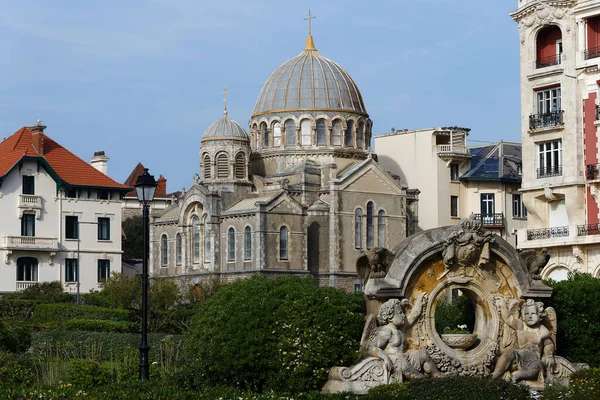 Iglesia Ortodoxa Rusa Construida 1892 Biarritz Francia Monumento Histórico Primer —  Fotos de Stock