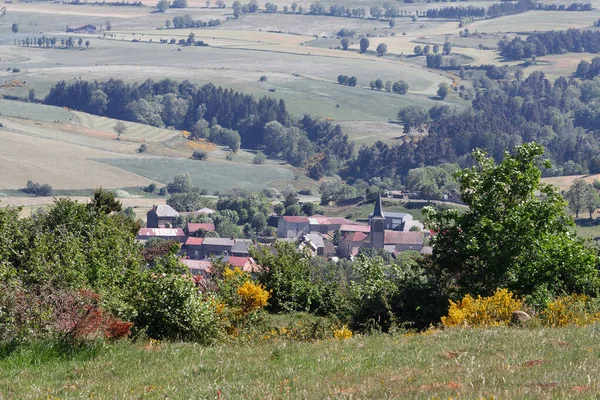 View Picturesque Village Joursac Commune Cantal Department South Central France — Stock Photo, Image