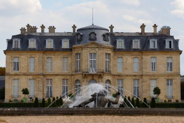 View on castle de Champs in Champs-sur-Marne , France. It was constructed between 1703 and 1708. It contains sumptuous rococo and Chinoiserie decor painted in the mid-18th century .