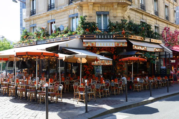 Paris France August 2022 Cafe Odessa Montparnasse Quarter Gare Montparnasse — Photo