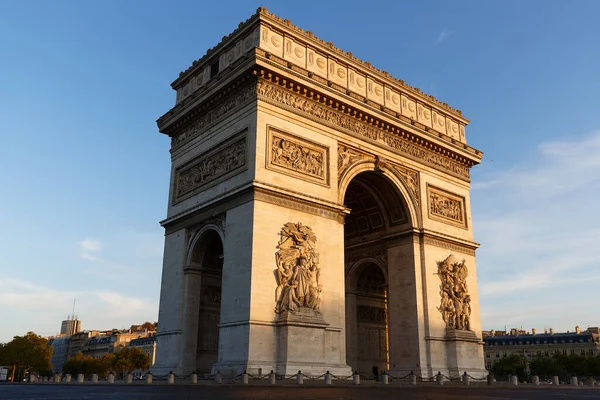 Arco Triunfo Dos Monumentos Mais Famosos Paris Honra Aqueles Que — Fotografia de Stock