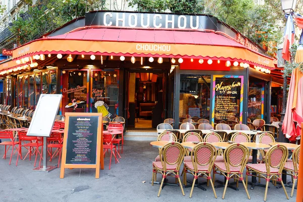 Paris France September 2022 Cafe Chouchou Традиційне Французьке Кафе Розташоване — стокове фото