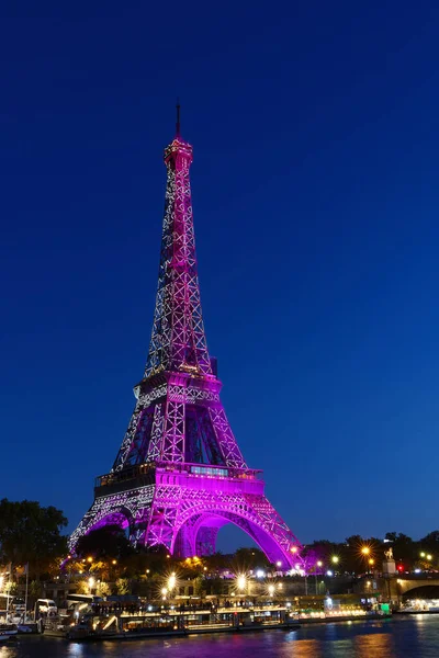 Paris Frankreich Oktober 2022 Zum Start Der Jährlichen Brustkrebs Kampagne — Stockfoto