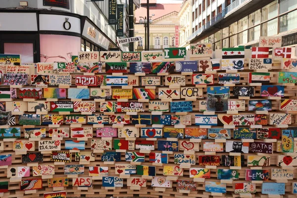 Prag 'daki renkli sokak pazarı, Czech Cumhuriyeti