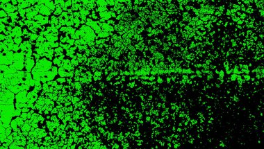 Grunge parlak neon arka planı. Siyah bir duvarda yeşil çizikler.