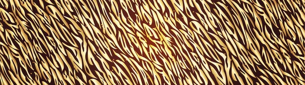 Vector Tiger lyxig guld svart rand bakgrund. — Stock vektor