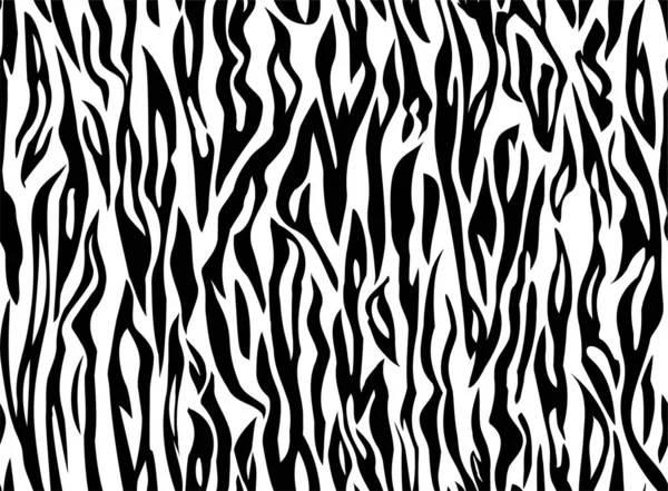 Vektor Tiger vit svart rand mönster. Tiger sömlös tiling bakgrund. — Stock vektor