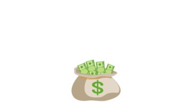 Bir tomar banknotla el para çantasından çıkar..