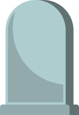 Mezarlıktaki eski püskü bir mezar. Yosun tutmuş mezar taşı.