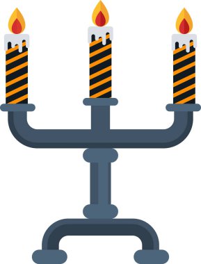 Düz Candelabrum. Yıldönümü, Noel ve Cadılar Bayramı için dekorasyon.