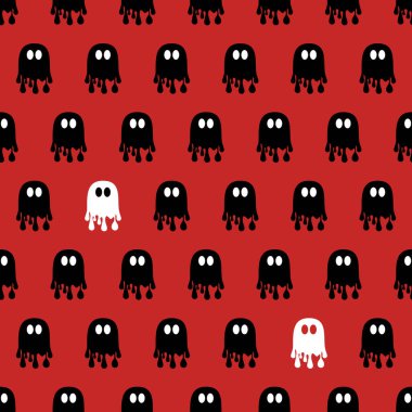 Hayaletle kusursuz bir Cadılar Bayramı şablonu. Şenlikli dekorasyon