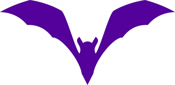 Halloween Flying bat silhouette. Flat vector illustration. — Stock Vector