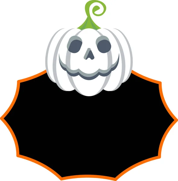 Etiqueta engomada de Halloween, etiqueta de precio o etiqueta con calabaza de Halloween. — Archivo Imágenes Vectoriales