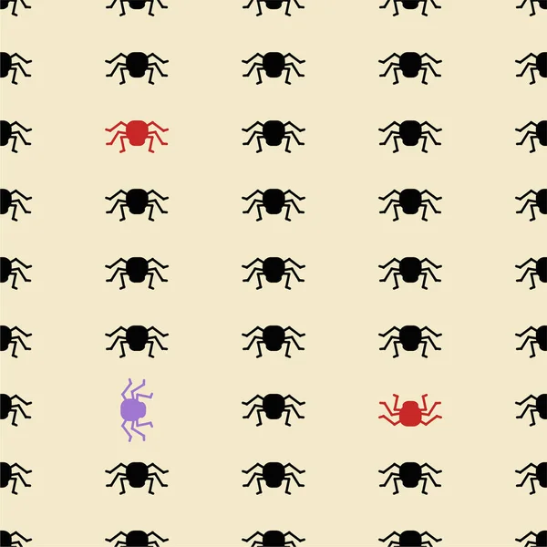 Patrón inconsútil de Spider Halloween. Elementos de diseño para cartel de fiesta de Halloween. — Archivo Imágenes Vectoriales