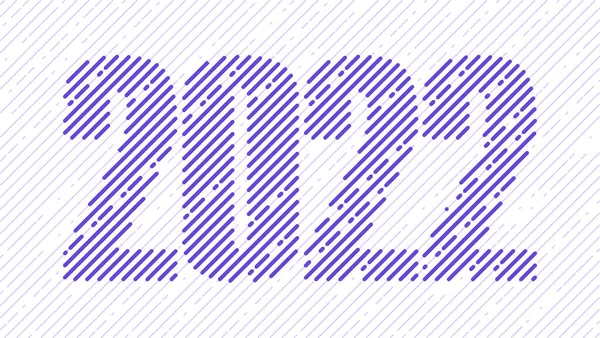 Номер штриховки 2022 на белом фоне. Текстовая художественная техника — стоковый вектор