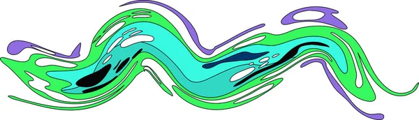 Cor Elemento de fluxo de onda líquida. Forma colorida abstrata. — Vetor de Stock