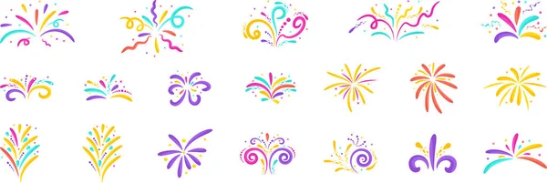 Colorful confetti. Bright holiday firework. Color 2D splash. — Image vectorielle