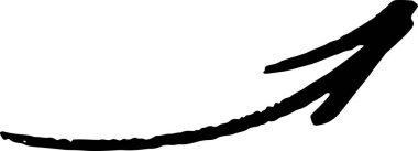 Fırça darbesi oku düzelt. El çizimi işaretleyici.