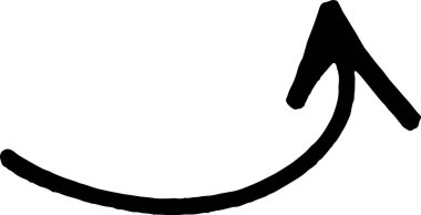 Fırça darbesi oku düzelt. El çizimi işaretleyici.