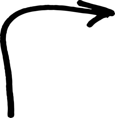 Fırça darbesi oku düzelt. El çizimi işaretleyici.