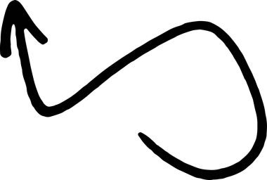 Fırça darbesi oku düzelt. El çizimi işaretleyici.