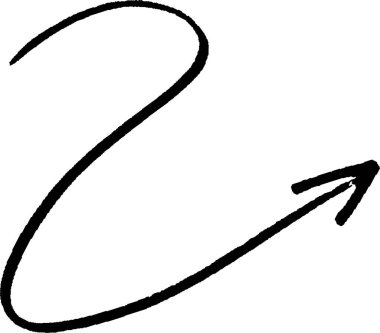 Fırça darbesi oku düzelt. El çizimi işaretleyici.