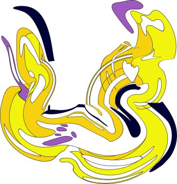 Renkli Sıvı Dalga akış elementi. Soyut renkli bir şekil. Çizgi roman reklamları, afişler ve afişler için tasarım. Kartvizitler, davetiyeler, hediye kartları, el ilanları ve broşürler için.