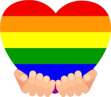 LGBT topluluğu. Gurur günü. Elleri gökkuşağı renginde. Lezbiyen, gey ve transseksüel. Cinsiyet kimliği.