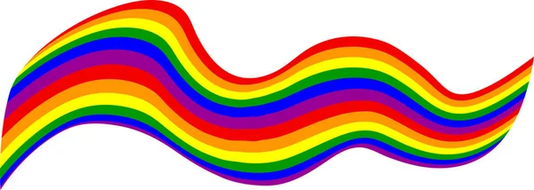 Onda Líquida Arco Íris Bandeira Orgulho Símbolo Comunidade Lgbt Lésbicas — Vetor de Stock