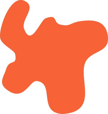 Düzensiz Freeform estetik soyut şekli. El yazısıyla yazılmış satır ve şekiller.