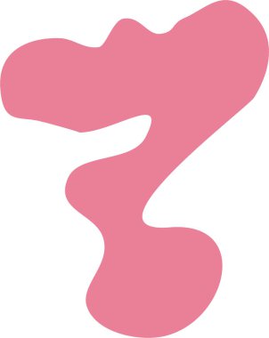 Düzensiz Freeform estetik soyut şekli. El yazısıyla yazılmış satır ve şekiller.